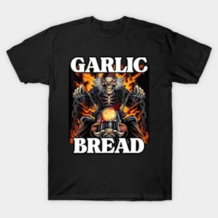 I Heart Garlic Bread Hard Cool Edgy Skeleton T-Shirt